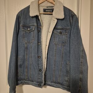 Bluenotes Blue Denim Jacket with White Sherpa Lining